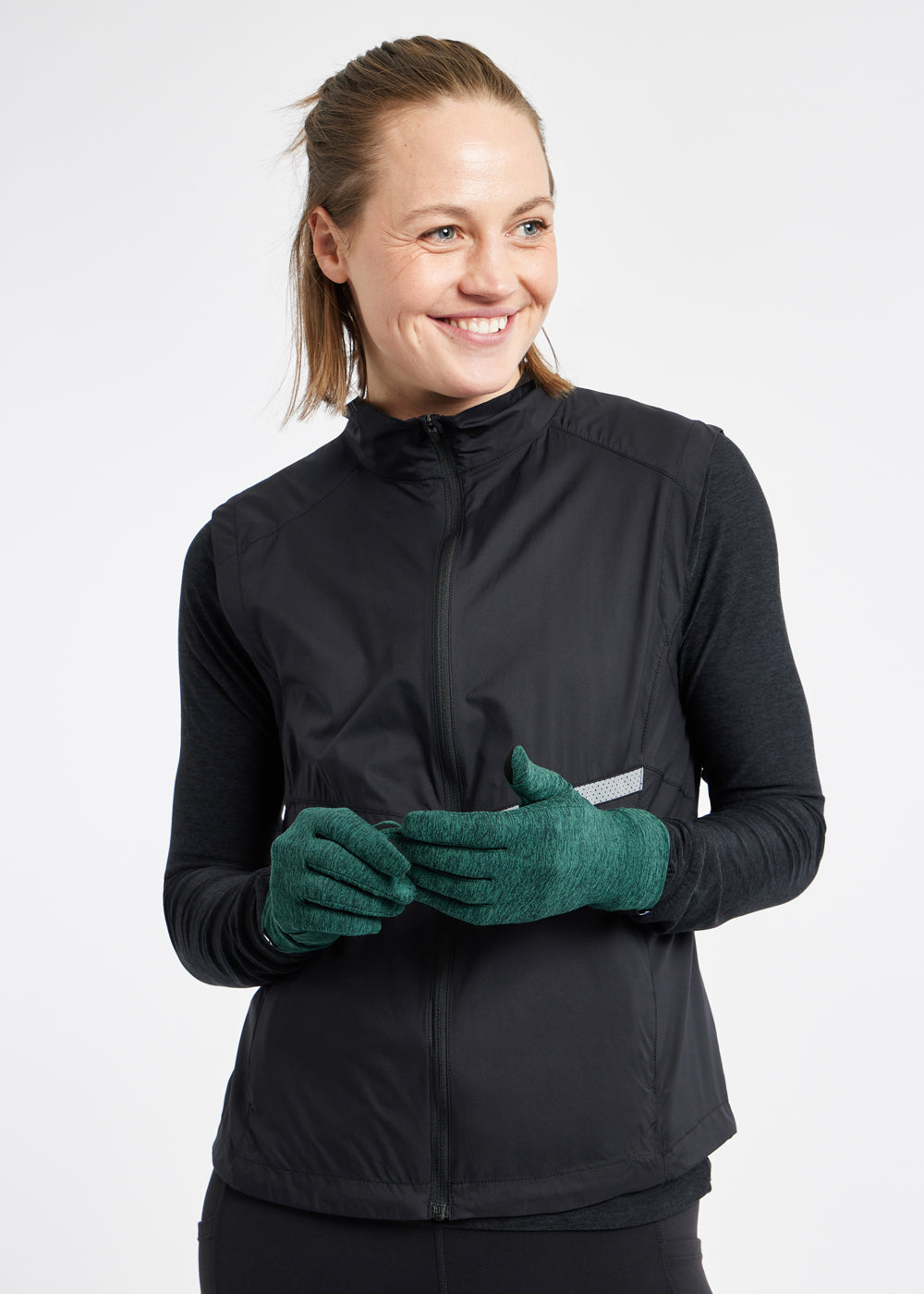 Lux Running Gloves in Juniper Green
