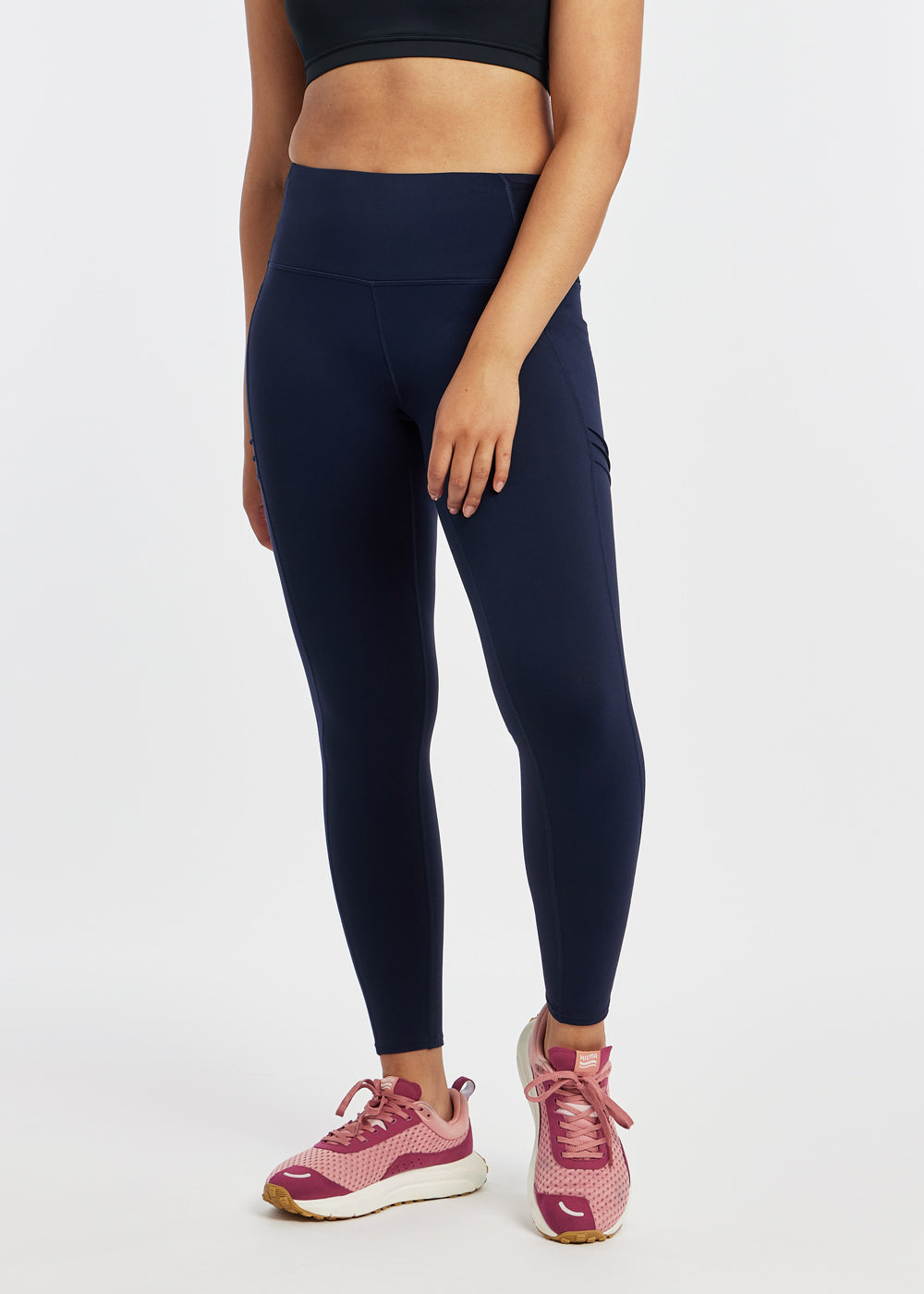 Pocket Jogger Running Tights in Ink Blue, front
