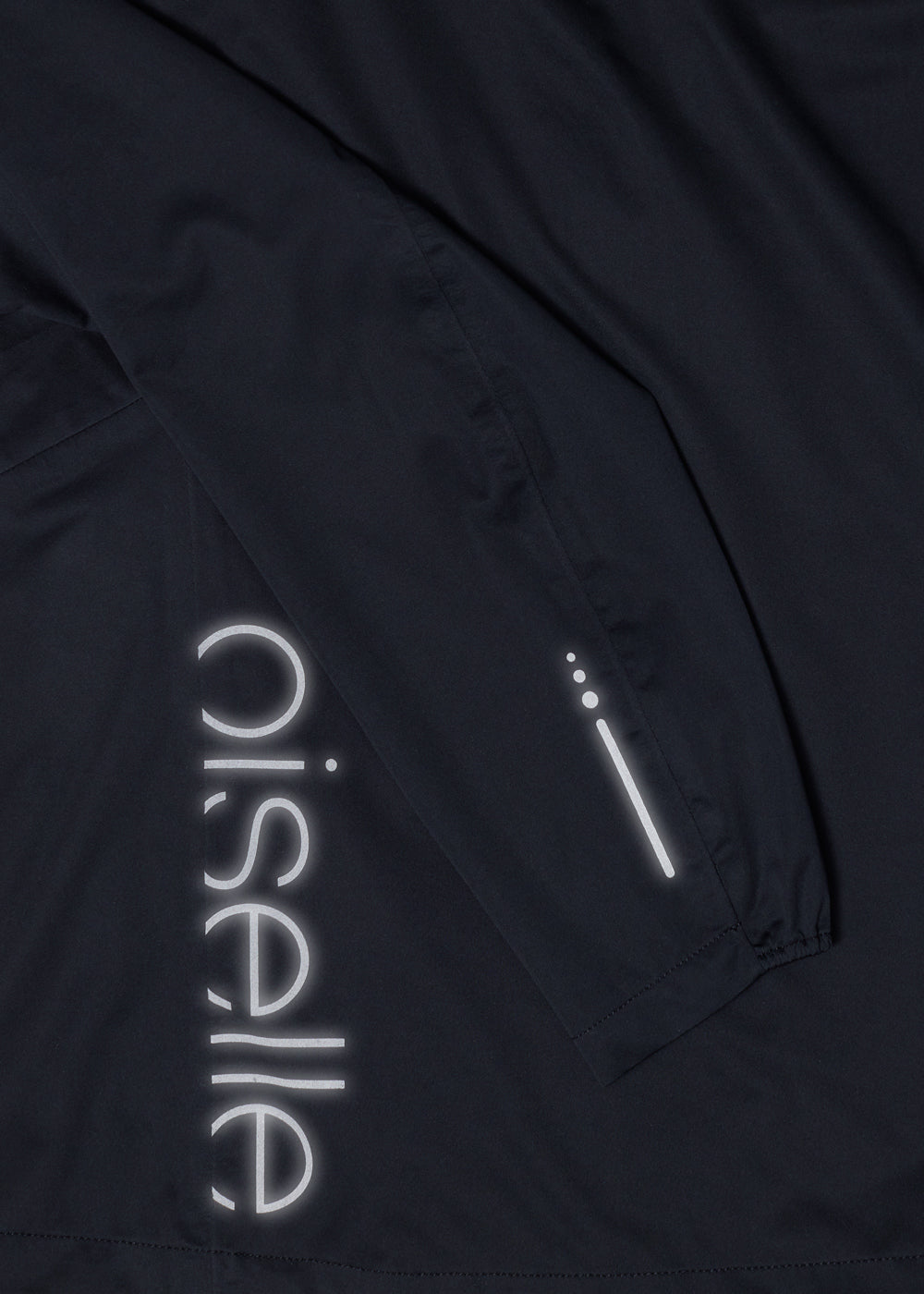 Say Anything Waterproof Running Jacket in Black, reflective accent view