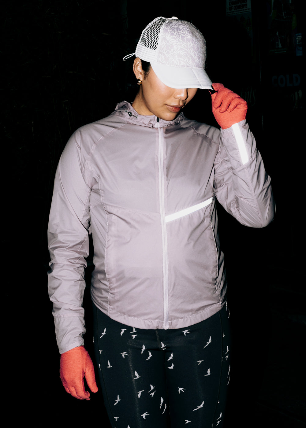 Vim Packable Running Jacket in Dusty Lavender Purple, front