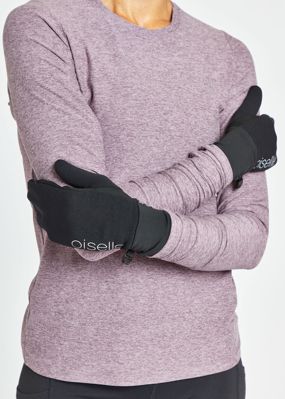 Power Move Running Mittens in Black